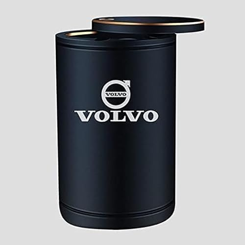 YOFAB Auto Aschenbecher für Volvo XC60 S90 XC90 V90 V60 S60 XC40, Tragbarer SelbstlöSchender Hoch Flammhemmender Aschenbecher, Easy Clean Up Abnehmbarer Innenausstattung Auto Zubehör,A