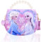 Dekewe Kinderhandtasche Mädchen, Eiskönigin Umhängetasche Kinder mit verstellbaren Schultergurten Handtasche Mädchen Elsa Tasche, Prinzessin Kindertasche(Lila)