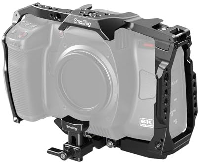 SMALLRIG Gabbia per Blackmagic Design Cinema 6K, Gabbia Completa/Mezza con Supporto Convertitore per Montaggio Obiettivo Incluso, Anti-Deflessione, Anti-Graffio, Design ad Accesso Completo - 4785