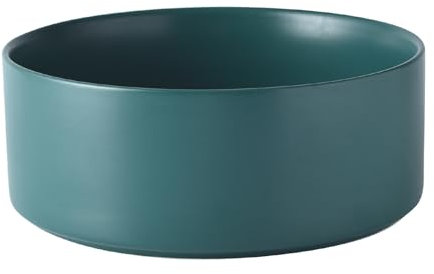 Welloyed 8'' Ceramic Dog Bowl - 70Oz Classic Dogs Food & Water Bowl for Medium and Large Breeds, Heavy-Duty Non-Slip Dog Dish, Food Grade Stoneware Pet Bowl, Dishwasher & Microwave Safe, Green