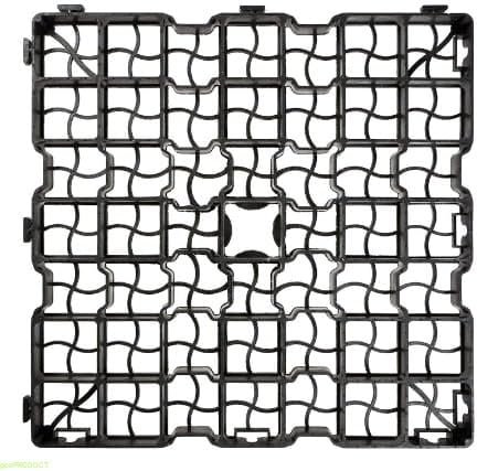 PROFIPLASTIC, Rasengitter, Größe: 50 x 50 cm Rasen Platten - Schwarz 20m2 - Gehwegplatten, PaddockPlatten, Kiesmatten, Kiesgitter, Kunststoff, ProfiSystem G3
