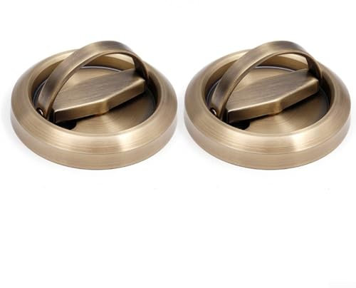 QOXEZY Maniglia ad anello in acciaio inossidabile 304, per tirante ad anello, serratura scorrevole da incasso, per cassetti, armadi, ante (bronzo)