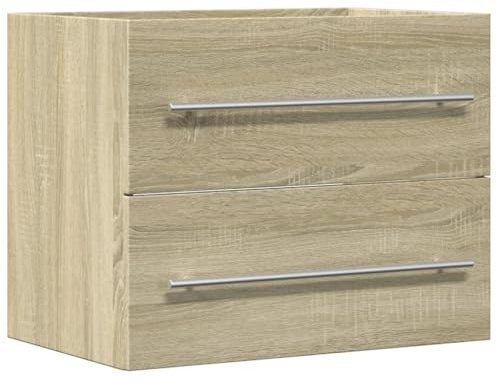 vidaXL Sink Cabinet Sonoma Oak 60x38.5x48 cm Engineered Wood