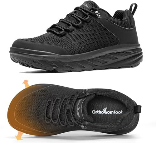 Scarpe da ginnastica ortopediche da uomo, per diabetici, comode, con supporto plantare per fascite plantare, sportive, corsa, casual, gonfie, da lavoro, tennis, per alleviare il dolore al piede e al