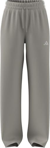 adidas Women's Essentials 3-Stripes Open Hem French Terry Pants, Wonder Alumina/White, XXS