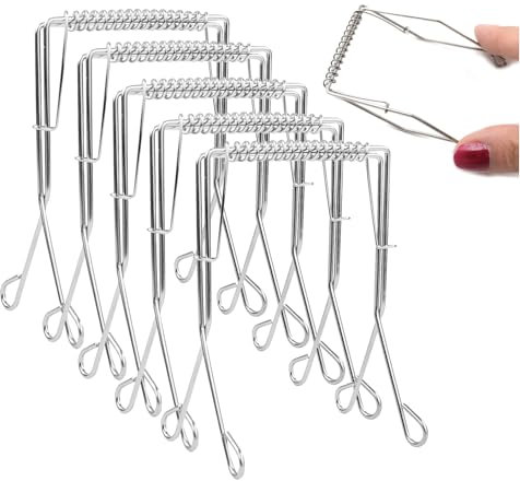 Pack of 5 roulade clips, stainless steel clips, made of rustproof roulade needles, cabbage roll rolls, roulade rings, roulade skewers clips, meat clips, beef rolls, roller shutter clamps