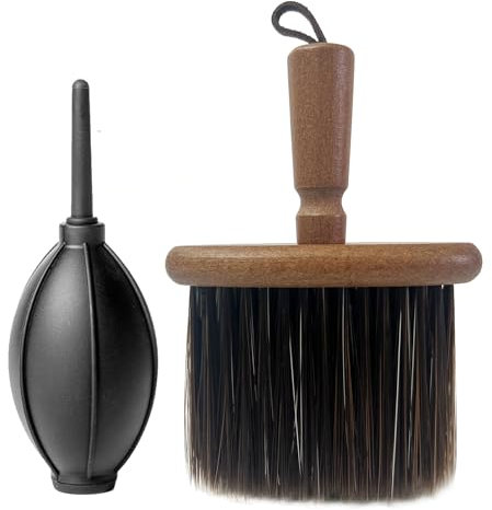 1 Stück Kaffeepulver Pinsel, Kaffeepinsel für Espresso und Kaffeemaschine, Kaffeepinsel,Ausgestattet mit weichem Gummi-Luftgebläse, geeignet für Barista-Reinigungswerkzeuge, Wohnküchen (Braun)