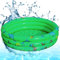Piscina Gonfiabile Bambini, rotonda, Piscinette Giocattoli Estivi, Piscina Bambini Familiare a 3 Anelli (Ø 90 Verde)