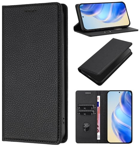 Wuhaizher for CMF Phone 2 Pro Case RFID Blocking Flip Leather Litchi Grain Book Wallet Cover with Stand Card Holder Silicone Shockproof Phone Case for Nothing CMF Phone 2 Pro, Black