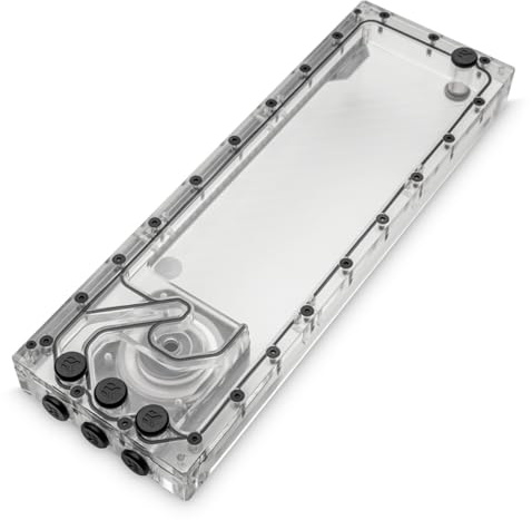 EK WB EK-Quantum Kinetic 3 FLT 360 D5 PWM Pumpe/Reservoir Combo, D-RGB | 360 mm D5 PWM Pumpe/Reservoir-Kombination mit D-RGB-Beleuchtung und Plexi-Front für individuelle Schlaufen.