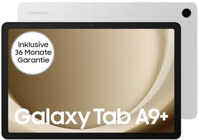Samsung Galaxy Tab A9+ 5G Android-Tablet, 128 GB Speicherplatz, Großes Display, 3D-Sound, Simlockfrei ohne Vertrag, Silver, Inkl. 3 Jahre Herstellergarantie [Exklusiv bei Amazon]