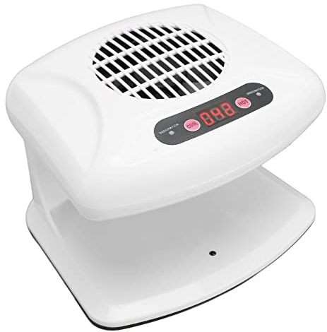 Luocute Secador de uñas de aire con sensor automático, ventilador de uñas de 300 W para manos y pies, viento frío y caliente, seguro y portátil para uso en salón doméstico
