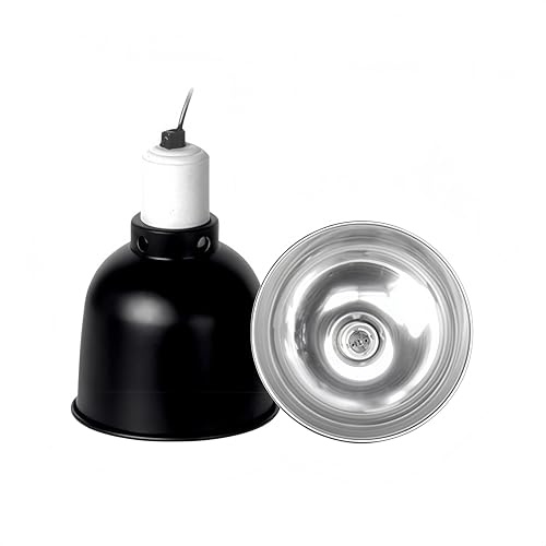 PetFizz Terrarium Dome Lampenfassung Reptilien Wärmelampe, E27 Aluminium Reflektorlampe Wärmelampe 14cm, UVA UVB Lampe Terrarium für Schildkröte, Bartagame, Huhn, Hund