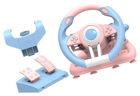 Volante da corsa USB con volante a vibrazione del motore dei pedali del gioco