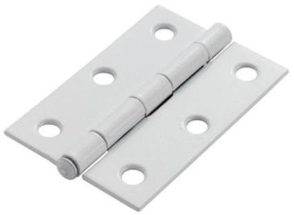 GREEN COUNTY HARDWARE White Loose Pin Butt Hinge 3 x 2 76mm x 50mm Classic White Metal Surface Mount Hinge