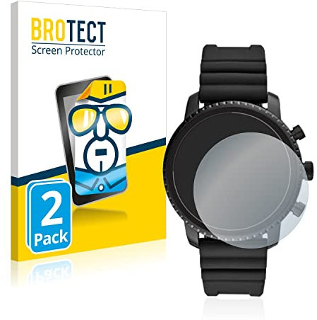BROTECT (2 Stück Schutzfolie für Fossil Q Explorist HR (4.Gen) Displayschutz Folie Ultra-Klar