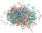 Toyvian Noten Konfetti Musik Notenschlüssel Hinweis für Musik Party Geburtstag Hochzeit Dekoration Party Supplies (magische Farbe, 1 Packung 15g)