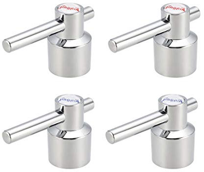 sourcing map Faucet Lever Handle,29mm Dia Single Lever Handle Replacement Silver Tone 4 Pcs