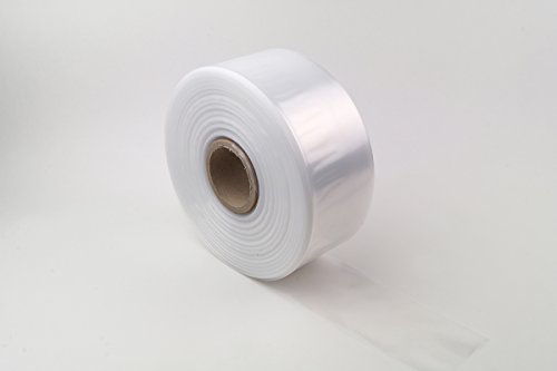 LDPE Schlauchfolie 50 mm breit, 100 my stark, transparent und scannerlesbar, lebensmittelechte Beutelfolie auf Rolle 250m Lauflänge