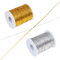 Kare & Kind Cordon métallique Non étirable - 2 bobines (1 Or et 1 Argent) – 520 M Longueur Totale - Fil d'ornements épais de 1 mm - Ornements de Noël, étiquettes-Cadeaux - Rubans, Arts, Artisanat