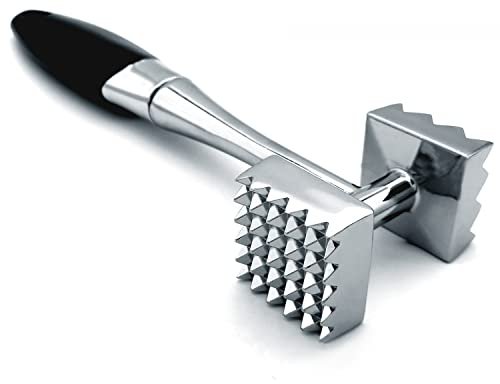 Meat Tenderizer, Dual-Sided Nails Meat Mallet, Meat Hammer Used for Steak, Chicken, Fish,Meat Pounder With Rubber Comfort Grip Handle, 8.8 inches Meat Tenderizer Tool