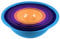 Colourful 6PC Nesting Plastic Mixing Bowls Set with Easy Grip Handles: 5.7L, 3.8L, 2.4L, 1.4L, 710ml & 295ml - Style 2