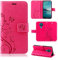 betterfon Hülle Kompatibel mit Nokia 3.4 | Premium PU Leder Handyhülle Wallet Case für 3.4 | Schutzhülle Blumen Klapphülle Handyhülle | Pink
