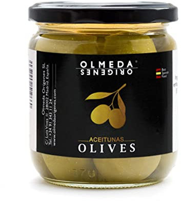 OLMEDA ORÍGENES - Aceitunas Gordal con hueso - Tarro de cristal (370 gr)
