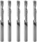 Timelee 4 mm Diametro gambo 4 mm Diametro tagliente 25 mm Lunghezza di taglio 1 flauto singolo flauto Downcut Fresa a spirale CNC Router Bit per acrilico, PVC, MDF e alluminio, confezione da 5