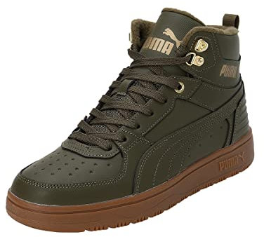 PUMA Unisex Rebound Rugged Sneaker, Burnt Olive-Burnt Olive Team Gold, 46 EU