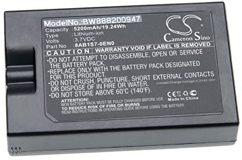 vhbw Replacement Battery compatible with Ring Video Doorbell 3 Plus X, Video Doorbell 4 Intercom Doorbell with Camera (5200mAh, 3.7V, Li-Ion)