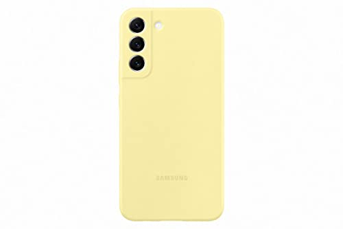 Samsung Silicone Smartphone Cover EF-PS906 für das Galaxy S22+, Handy-Hülle, Silikon, Schutz Case, stoßfest, dünn und griffig, Gelb