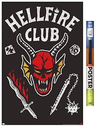 Trends International Netflix Stranger Things: Staffel 4 – Hellfire Club Wandposter, 56,8 x 86,4 cm, Poster & Clip Bundle