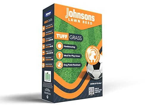 Johnsons Tuff Grass - Dog Patch Resistant Lawn Seed, TuffGrass (1.275kg) - 60m²