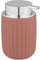 WENKO Seifenspender Agropoli Altrosa, nachfüllbarer Seifendosierer für 250 ml Flüssigseife aus hochwertigem Kunststoff mit plastischer Formgebung & strukturierter Oberfläche, 7,5 x 12,5 x 9 cm