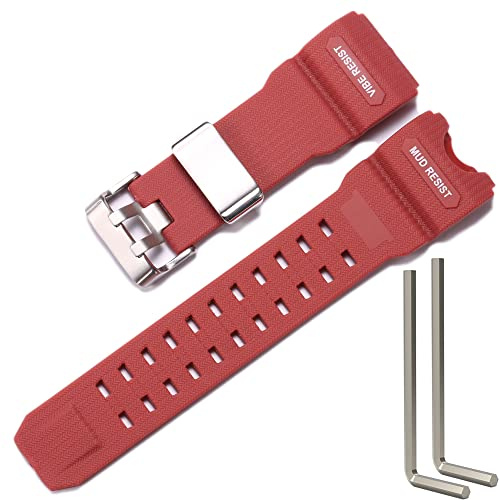 XBHSW Resin Strap Compatible with Casio GWG-1000 mudmaster Men's Watch Replacement Band Waterproof Rubber Bracelet