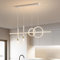 Moderne LED Pendelleuchte Esstisch Hängelampe Dimmbar Mit Fernbedienung Esszimmer Hängeleuchte Esszimmer Pendellampe Höhenverstellbar Kronleuchter für Wohnzimmer Büro Hängeleuchte (Weiß, 120cm)