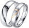 Homxi Paarringe Gravur 2 Stück,Trauring Edelstahl Silber 4/5MM mit Rund Herz Puzzle Partnerringe Paar Damen 52 (16.6) + Herren 60 (19.1)