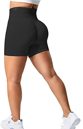 ZAAYO Scrunch Butt Sporthose Shorts für Damen Fitness Gym Kurze Schwarz Medium