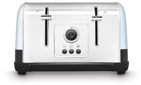 Morphy Richards Venture 4 Slice Toaster, High Lift Function, Cancel, Defrost and Reheat, Removeable Crumb Tray, 1800W, Duck Egg, 240136