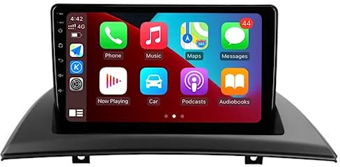 Car Tablet 9 Pollici Autoradio (2+64GB) Android 14 per BMW X3 E83 2004-2012 2 DIN Schermo con Wireless CarPlay Android Auto FM RDS GPS Bluetooth WiFi Comandi al Volante Telecamera Posteriore