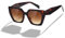 kimorn Sunglasses for Women Men Trendy Retro Trendy Sun Glasses 90’s Vintage Y2K Oversize Square Frame Shades Sunnies K1354 (Tortoiseshell Frame Gradient Brown Lens)