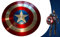 Captain Round America Schild Legends Limited Edition, Amerika Captain Metallschild für Erwachsene Filmrequisite, runder Schild, Ledergriff, Wanddekor-Schild