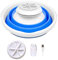 Flisdtry Mini lavadora plegable giratoria turbinas ultrasónicas lavadora USB carga lavandería limpiador para viajes