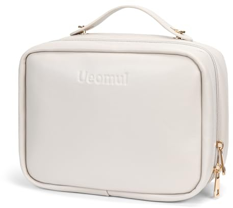 Ueomul Reise Kosmetiktasche Groß Kapazität, Make-up Taschen für Multifunktions PU Leder, Schminktasche Tragbare Reise Wasserdichter Organizer, Portable Kulturbeutel Kosmetikkoffer