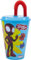Golddunes Kids Character Sports Tumbler 430ML Drinking Re-usable Plastic Cup with Re-Usable Straw (Spidey)