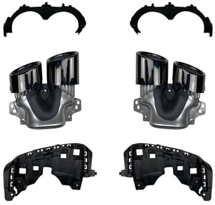 Auspuffblenden Für Mercedes Für Benz GLA H247 GLA200 220 250 GLA35 GLA45 AMG Umrüstung 2020+ Heckstoßstange Turbo Schalldämpfer Auspuffspitzen Rohrausgänge Endrohrblende (Color : GLA200 220 250 black