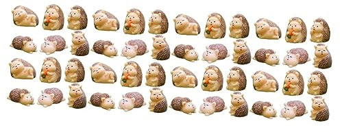 POPETPOP 48stücke Teiliges Niedliche Igel-Figuren Für Miniaturgärten Bonsai-Dekoration Und Heimdekoration Aus Hochwertigem Resin Für Kreative Landschaftsgestaltung Und Kinderzimmer