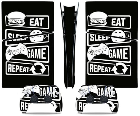 para PS5 Slim Skin Digital Edition Consola Mando Cubierta Vinilo Skins Wraps Resistente Los Arañazos Compatible con para PS5 Digital Edition Slim 63607 Sin Burbujas Sin Espuma Antiarañazos