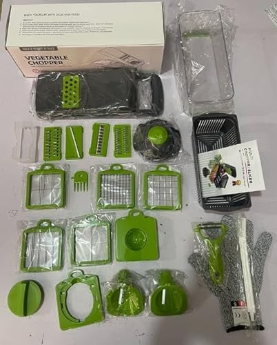 Nuo desire 26 In 1 Gemüse Schneider,Mandoline Gemüsehobel,Gemüsehobel Dicer,Würfel Schneider,Vegetable Chopper Dicer,Spiralschneider Kartoffel Gemüse für Obst Gemüse,Karotte, Zwiebel Schneider